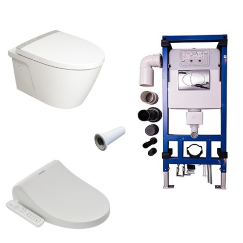 Bộ bồn cầu treo tường nắp điện tử American Standard VF-3119B-WT-WP-7SL1 (Bao gồm két treo, sứ, nút nhấn, ống nối, nắp điện tử)
