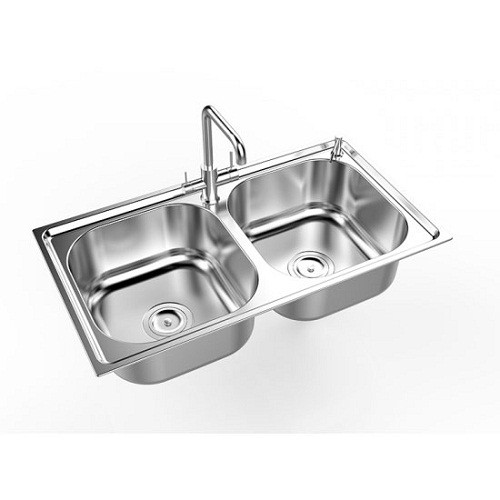 Chậu rửa bát Sơn Hà dập liền S76Plus (780x430x195mm)