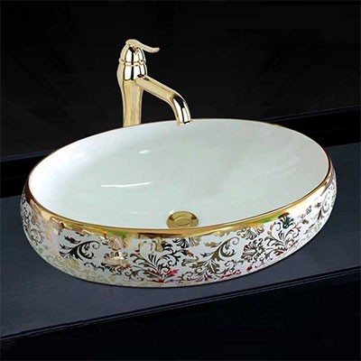 Chậu lavabo sứ nghệ thuật Gia Mỹ 801 (60x40x15cm)
