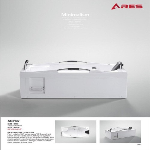Bồn tắm massage ARES AR2137 (1700x880x680mm)