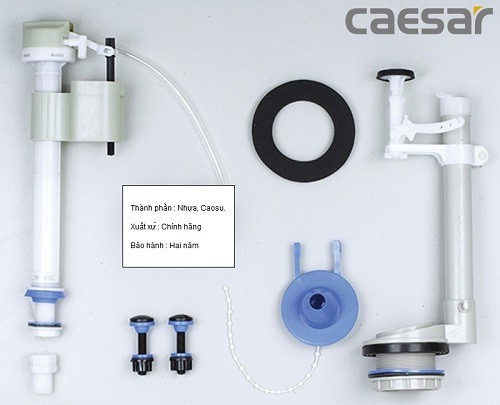 Bộ xả xi phông bồn cầu vệ sinh Caesar 1 nhấn