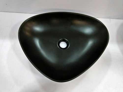 Chậu rửa mặt lavabo dương bàn màu đen Miken MKC-2203