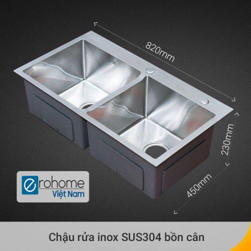 Chậu rửa bát EroHome EC.801 (820x450)