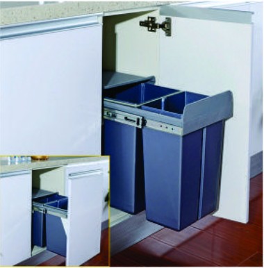 Thùng rác ray trượt 2 ngăn Eurokit DF.30