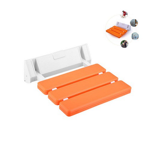 Ghế ngồi tắm gắn tường CLM (màu cam)