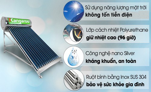 Thái dương năng Kangaroo GD1616 (16 ống)