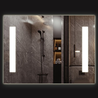 Gương đèn led cảm ứng kẻ 2 bên Bancoot LKM048 (600x800mm)