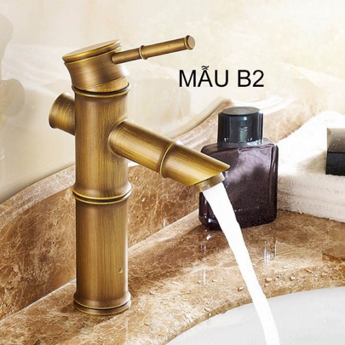 Vòi chậu lavabo mạ đồng MK-2020GM (20cm)