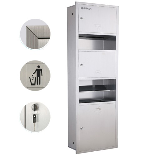 Hộp giấy âm tường kết hợp máy sấy tay có thùng rác MKG-738A (Đặt hàng 7-15 ngày)