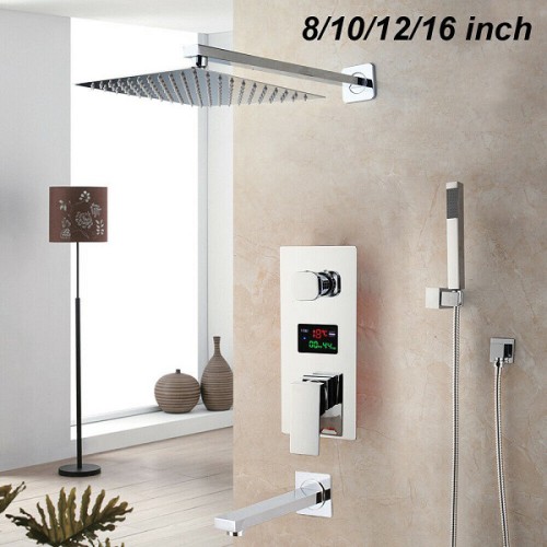 Sen tắm âm tường có hiển thị nhiệt độ Miken HM-50202-W (Bát 30x30cm)