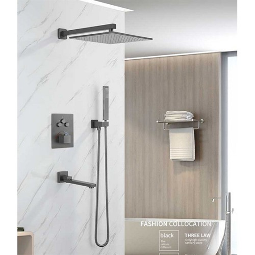 Sen tắm âm tường nhiệt độ bát tường hoặc trần Miken MKAT- AL-PTSS04GR (Bát 30x30cm)