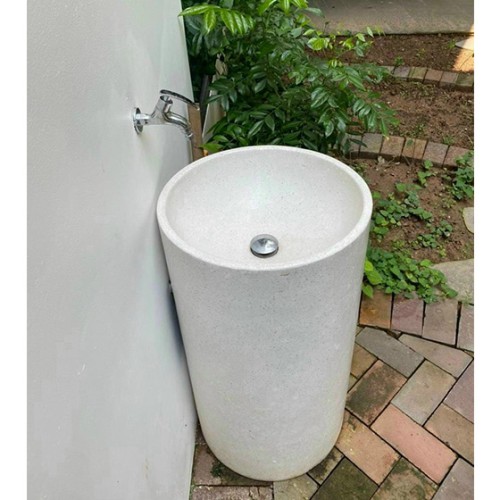 Chậu rửa lavabo đá tự nhiên nghệ thuật chân đứng Miken MKC-2875V