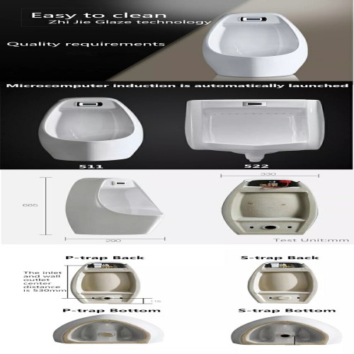 Tiểu nam treo tường mạ màu đen Miken MKT-80011B