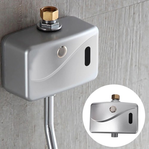Van xả cảm ứng tiểu nam kết hợp nhấn tay Miken MKV-C4896P (Pin 6V)