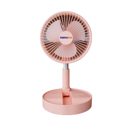 Quạt sạc gấp gọn Nanoco NFF1617P màu hồng