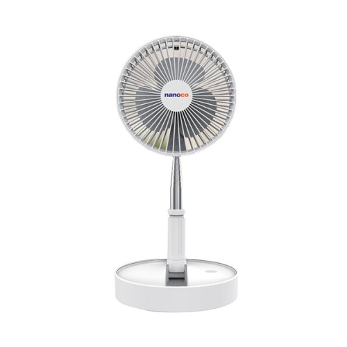 Quạt sạc gấp gọn Nanoco NFF1617W màu trắng