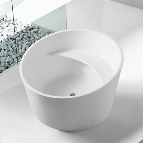 Bồn tắm hình tròn Nofer NG-02 (Acrylic-1300x130x800mm)
