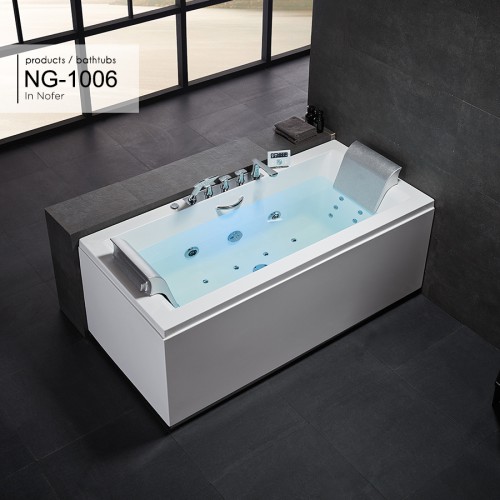 Bồn tắm massage đèn Led Nofer NG-1006 (Acrylic-1800x850x700mm)