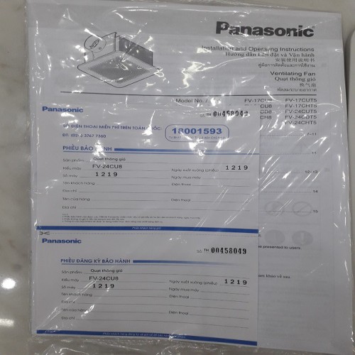 Quạt hút thông gió âm trần Panasonic FV-24CU8
