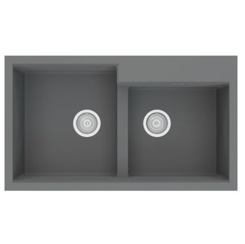Chậu rửa bát 2 hố lệch bằng đá Granite Carysil PonaTOE1-N200 (86x50x20cm)