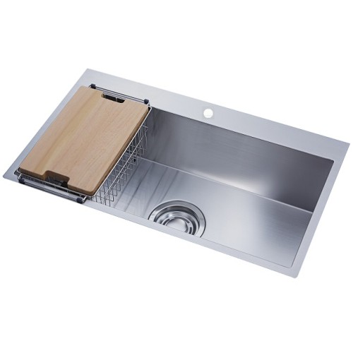 Chậu rửa bát đúc 1 hố Hàn Quốc Sobisung SB-7046 (700x460mm)