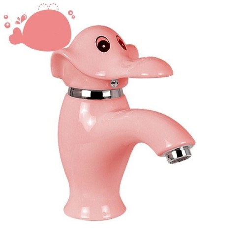 Vòi chậu lavabo trẻ em con voi ngộ nghĩnh màu hồng Miken MKV-097H