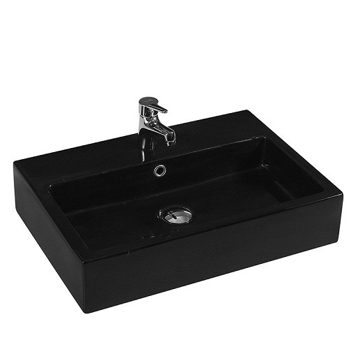 Chậu rửa mặt lavabo màu đen nghệ thuật 49938B