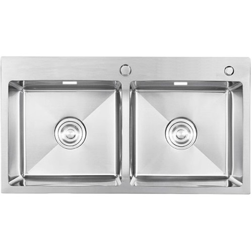 Chậu rửa bát Handmade 2 hố Bauer BS 8245HM (82x45x23cm)