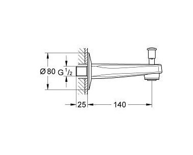 Van khóa sen tắm góc GROHE 22006000
