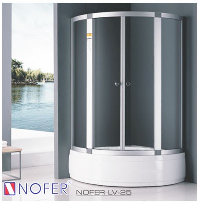 Cabin tắm Nofer LV-25P (Đế ngọc trai-Kính màu-1050x1050x2050mm)