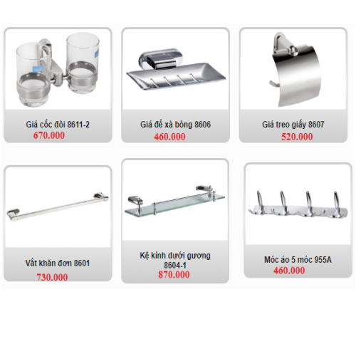 Bộ phụ kiện phòng tắm cao cấp Geler 860 Seris
