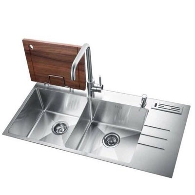 Chậu rửa bát Hanasi 10046CD có cài dao, thớt