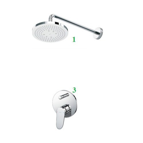 Sen tắm âm tường TOTO 2 chi tiết TBW01004A-TBS04304B