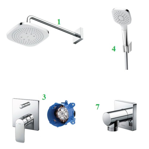 Sen tắm âm tường TOTO 4 chi tiết TBW02004A-TBG04304B-TBW02006A-TBW02013B