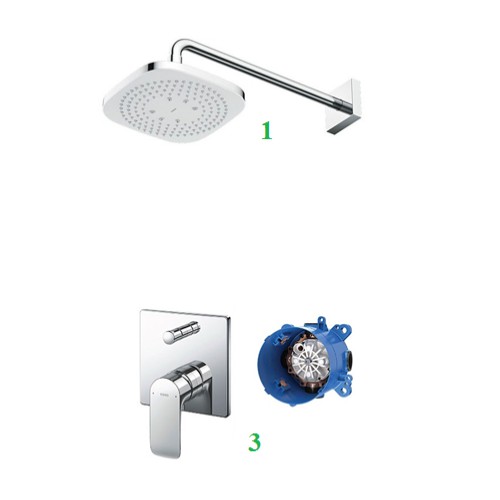 Sen tắm âm tường TOTO 2 chi tiết TBW02004A-TBG04304B