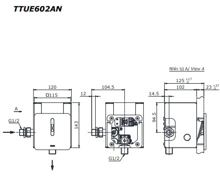 Van xả tiểu TOTO TTUE602AN