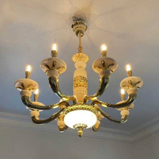 Đèn Chùm Đồng Đá 8235T8