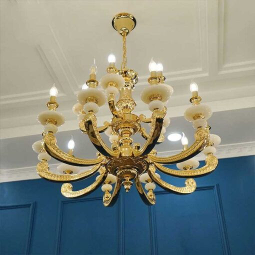 Đèn Chùm Đồng Đá 8173T15