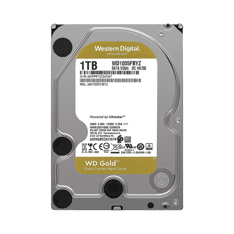 HDD WD Gold (10TB/3.5 inch/SATA 3/256MB Cache/7200RPM) (WD102KRYZ)