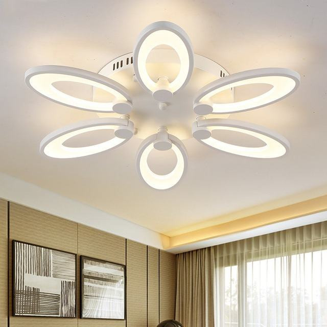 Đèn ốp trần Mica hiện đại 6 cánh MO932