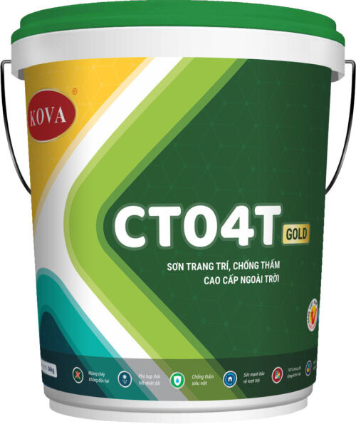 Sơn Kova trang trí chống thấm cao cấp ngoài trời CT04T-Gold – 20kg