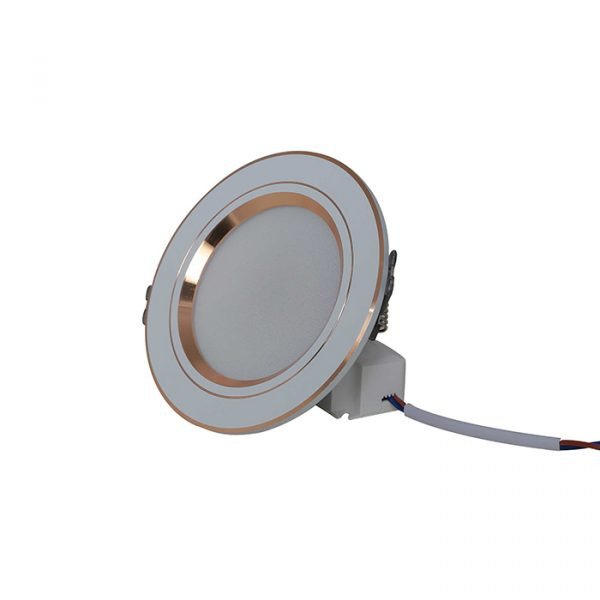 Đèn LED Âm Trần Đổi Màu 7W Viền Vàng Rạng Đông D AT10L ĐM 90/7W