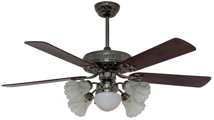 Quạt trần đèn chùm cánh gỗ Kim Thuận Phong NP507 - 5 cánh Quạt trần cánh gỗ