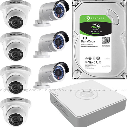 Bộ 7 Mắt Camera HIKVISION 2.0mp