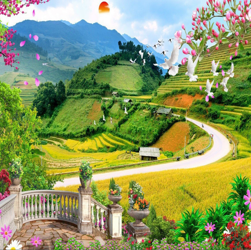Gạch tranh trang trí HD