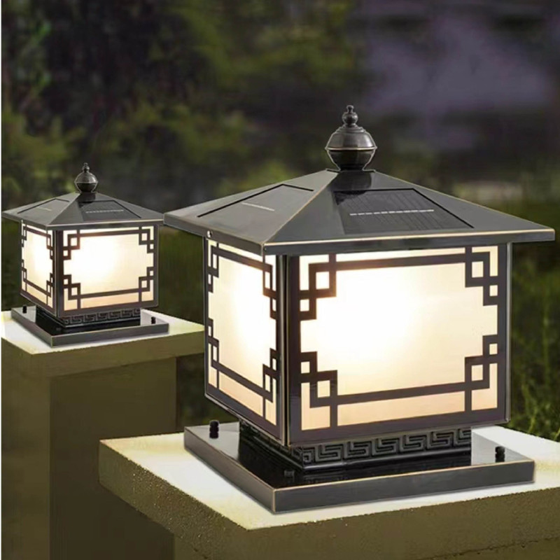 Đèn trụ cổng NLMT cổ điển TD-32-23