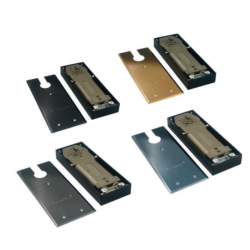 Bản lề sàn màu đen, crom, vàng, vàng hồng cửa kính cường lực Miken SS05