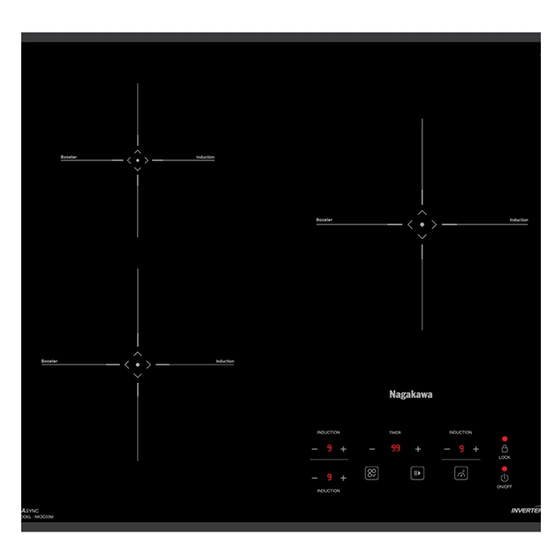 Bếp từ 3 lò nấu Nagakawa NK3C02MS - Image 4