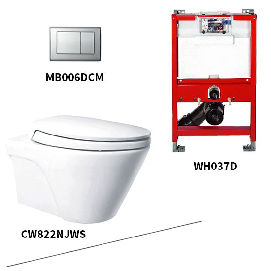 Bộ bồn cầu treo tường Toto CW812JWS/WH035D/MB005DNP - Image 3
