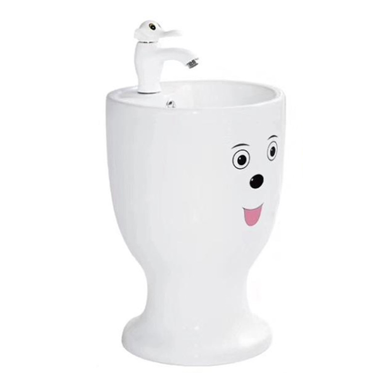 Bộ chậu vòi lavabo trẻ em mẫu giáo màu cam Miken MKV-0931O - Image 3